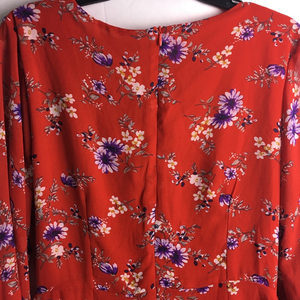 HP🌟 ASOS Floral Detail Frilled Bell Sleeve Romper - Picture 8 of 8